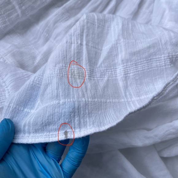 Madewell White Puff-Sleeve Draw-String
Mini Dress Women’s Size Medium - Picture 9 of 10